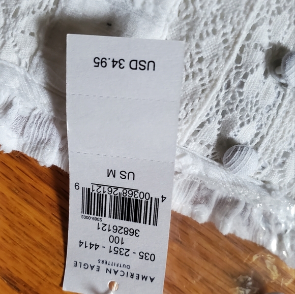 American Eagle White Crop Top m - Picture 3 of 4